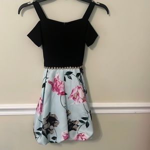 Xtraordinary Size  8 Black and Floral Dress